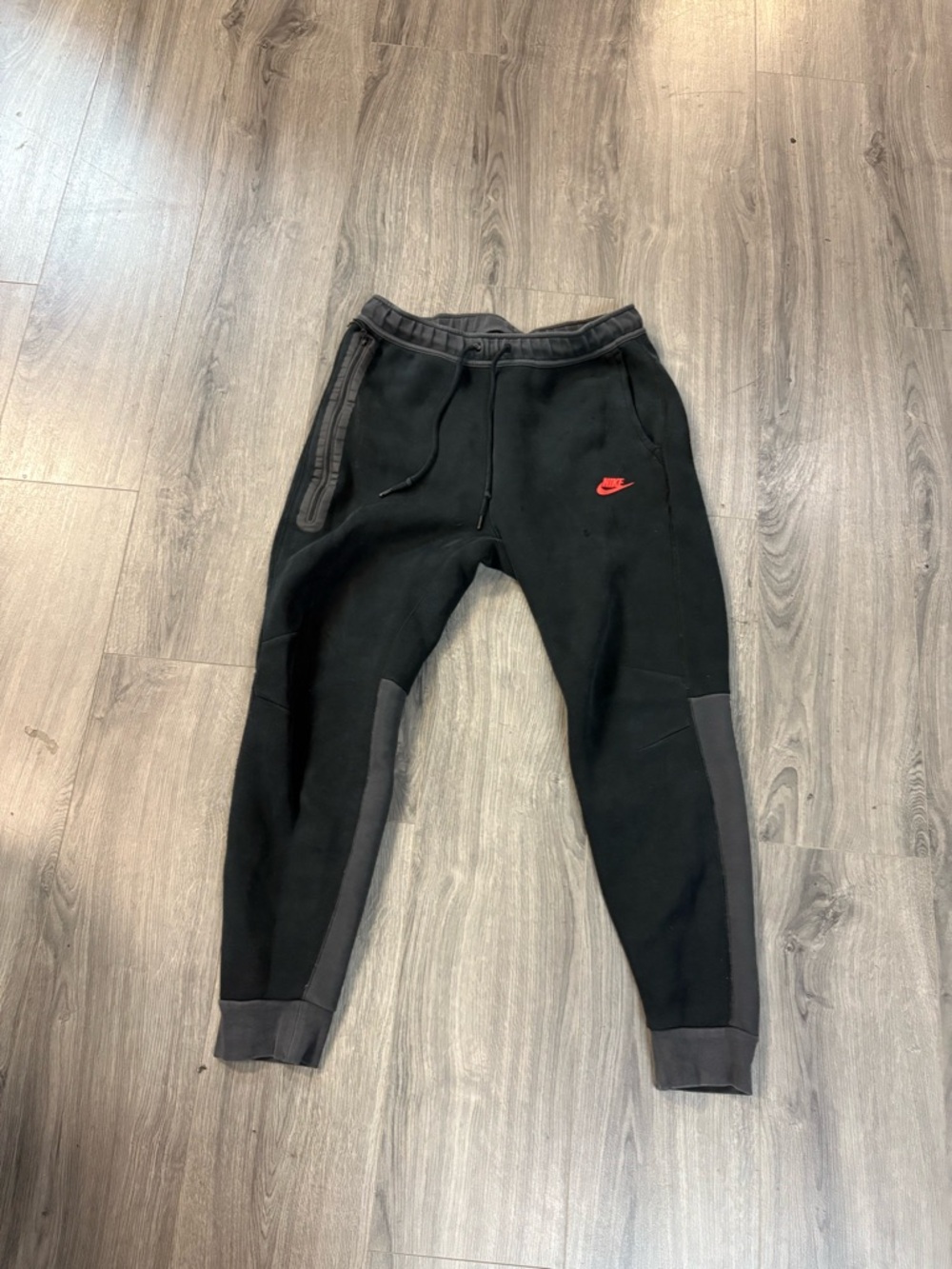 Nike Black Sweatshirt with Red Logo Patch